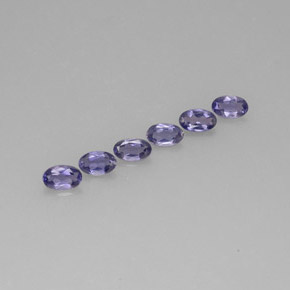 Iolita azul natural de 1,22 ct, corte óvalo, VS