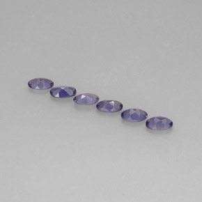 Iolita azul natural de 1,22 ct, corte óvalo, VS