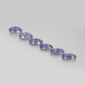 Gemas de iolita azul natural de  ct, corte óvalo, VS