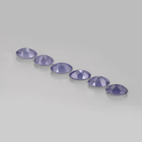 Gemas de iolita azul natural de  ct, corte óvalo, VS