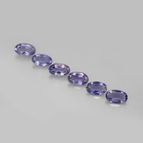 Gemas de iolita azul natural de  ct, corte óvalo, VS