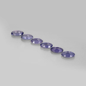 Gemas de iolita azul natural de  ct, corte óvalo, VS