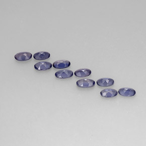 Gemas de iolita azul natural de  ct, corte óvalo, VS