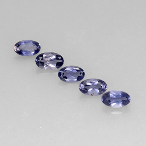 Gemas de iolita azul natural de  ct, corte óvalo, VS