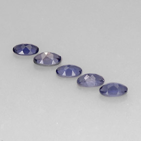 Gemas de iolita azul natural de  ct, corte óvalo, VS