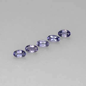 Gemas de iolita azul natural de  ct, corte óvalo, VS