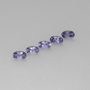Gemas de iolita azul natural de  ct, corte óvalo, VS
