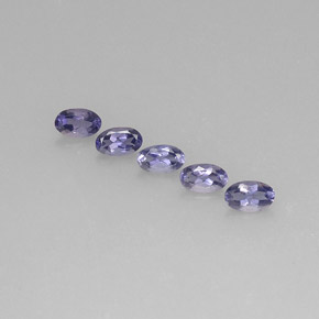 Gemas de iolita azul natural de  ct, corte óvalo, VS