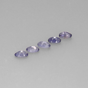 Gemas de iolita azul natural de  ct, corte óvalo, VS