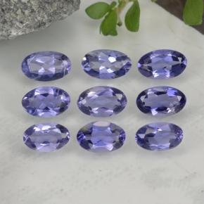 Gemas de iolita azul natural de 1,70 ct, corte óvalo, VS