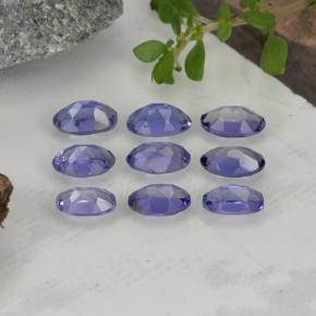 Gemas de iolita azul natural de 1,70 ct, corte óvalo, VS