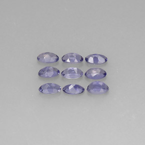 Gemas de iolita azul natural de  ct, corte óvalo, VS