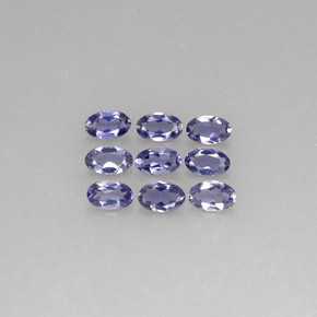 Gemas de iolita azul natural de  ct, corte óvalo, VS