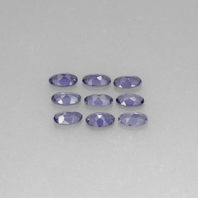 Gemas de iolita azul natural de  ct, corte óvalo, VS
