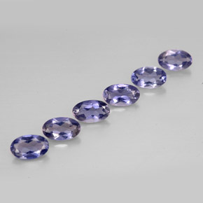 Gemas de iolita azul natural de  ct, corte óvalo, VS