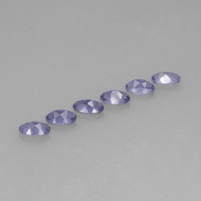 Gemas de iolita azul natural de  ct, corte óvalo, VS
