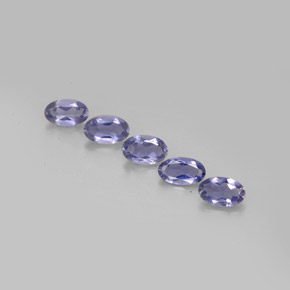 Gemas de iolita azul natural de  ct, corte óvalo, VS