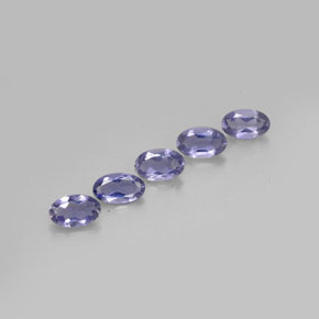 Gemas de iolita azul natural de  ct, corte óvalo, VS