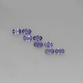 Gemas de iolita azul natural de  ct, corte óvalo, VS