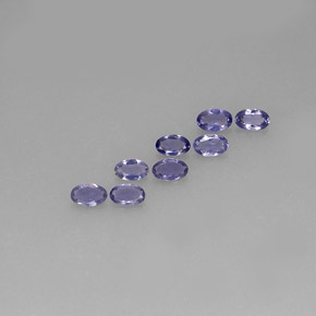 Gemas de iolita azul natural de  ct, corte óvalo, VS