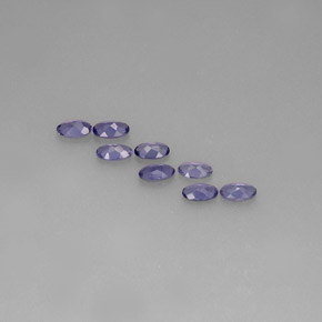 Gemas de iolita azul natural de  ct, corte óvalo, VS