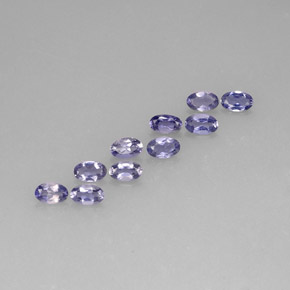 Gemas de iolita azul natural de 1,93 ct, corte óvalo, VS