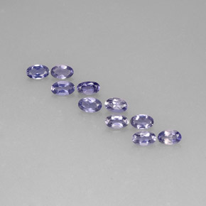Gemas de iolita azul natural de 1,93 ct, corte óvalo, VS