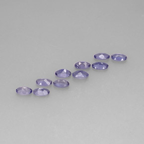 Gemas de iolita azul natural de 1,93 ct, corte óvalo, VS