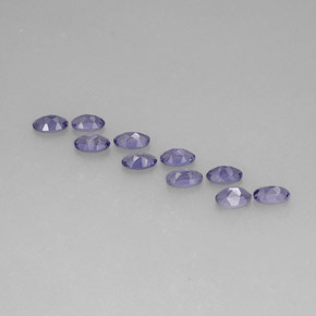 Gemas de iolita azul natural de  ct, corte óvalo, VS