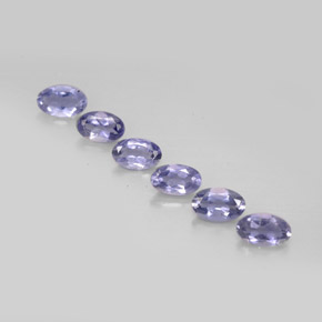 Gemas de iolita azul natural de  ct, corte óvalo, VS
