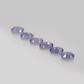 Gemas de iolita azul natural de  ct, corte óvalo, VS