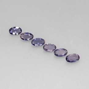 Gemas de iolita azul natural de  ct, corte óvalo, VS