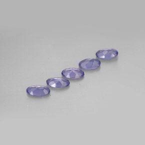 Gemas de iolita azul natural de  ct, corte óvalo, VS