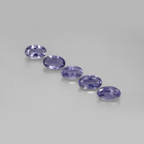 Gemas de iolita azul natural de  ct, corte óvalo, VS