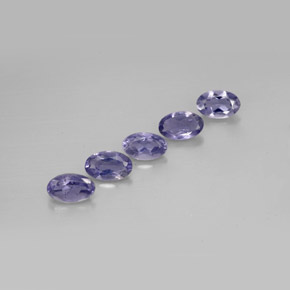 Gemas de iolita azul natural de  ct, corte óvalo, VS