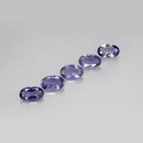 Gemas de iolita azul natural de  ct, corte óvalo, VS