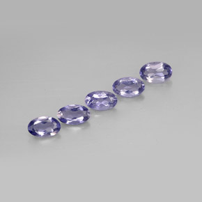 Gemas de iolita azul natural de  ct, corte óvalo, VS