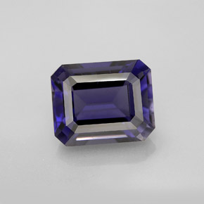 iolita Azul violeta natural de 4.20 ct, corte esmeralda, VVS-VS