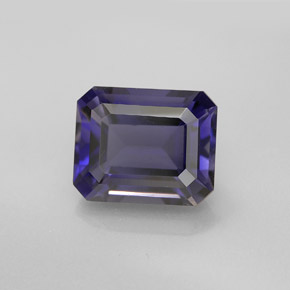 iolita Azul violeta natural de 4.20 ct, corte esmeralda, VVS-VS
