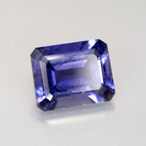 iolita Azul violeta natural de 2.63 ct, corte esmeralda, VS-SI