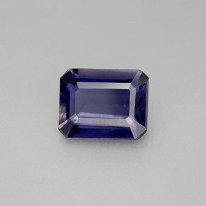 iolita Azul violeta natural de 2.49 ct, corte esmeralda, VS
