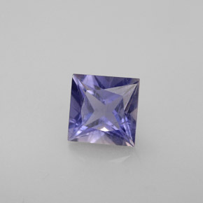 Iolita azul natural de 1,11 ct, cuadrado, VS