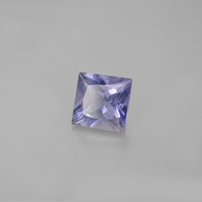 Iolita azul natural de 0,88 ct, cuadrado, VS
