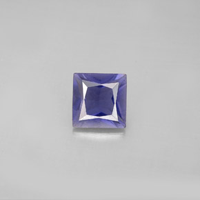 Iolita azul natural de 0,89 ct, cuadrado, VS