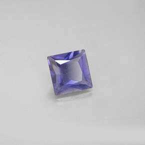 Iolita azul natural de 0,89 ct, cuadrado, VS