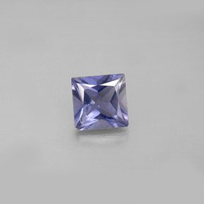 Iolita azul natural de 0,86 ct, cuadrado, VS