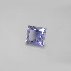 Iolita azul natural de 0,82 ct, cuadrado, VS