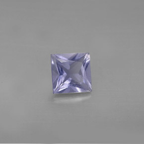 Iolita azul natural de 0,88 ct, cuadrado, VS