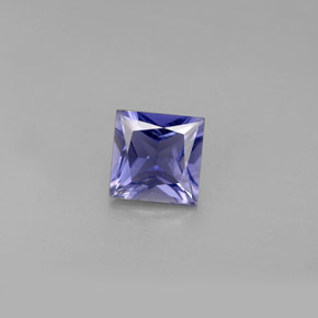 Iolita azul natural de 0,94 ct, cuadrado, VS