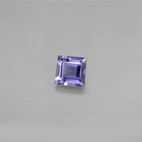 Iolita azul natural de 0,55 ct, cuadrado, VS